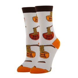 Send Noods Socks | Novelty Crew Socks For Women
