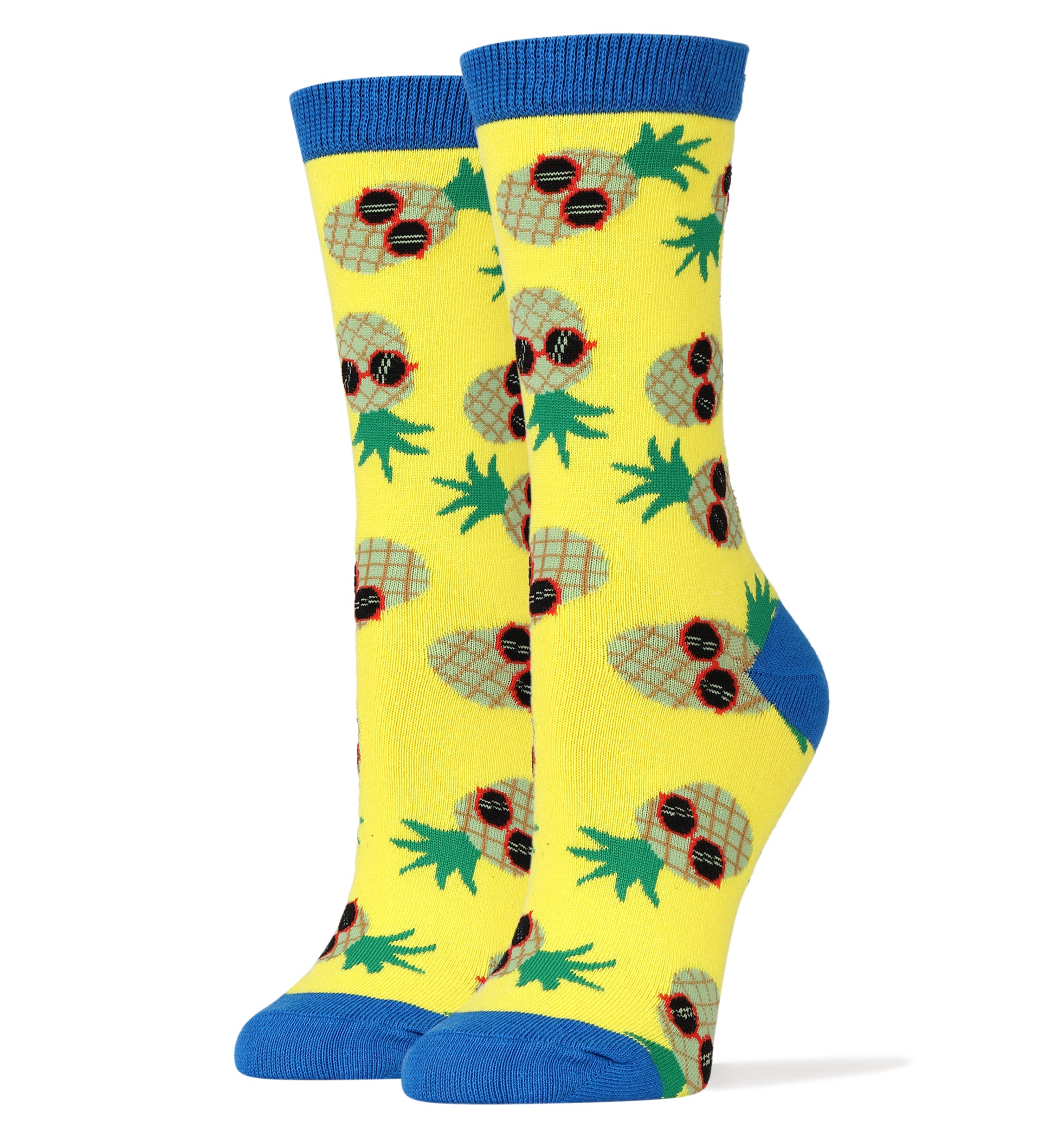 Pineapple Dude Yellow Socks | Fun Socks For Women | Oooh Yeah! Socks