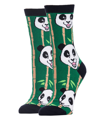 Panda Life Socks | Novelty Crew Socks For Women