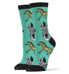 Its Zebras Socks | Novelty Crew Socks For Women