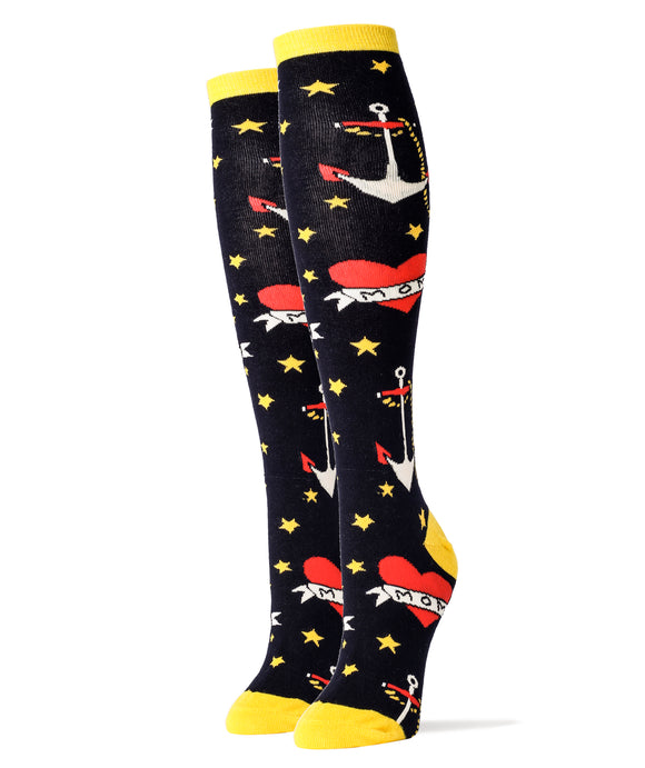 Sailor Ink Knee High Socks | Fun Socks For Women