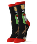 Egg Nog Socks | Novelty Crew Socks For Women