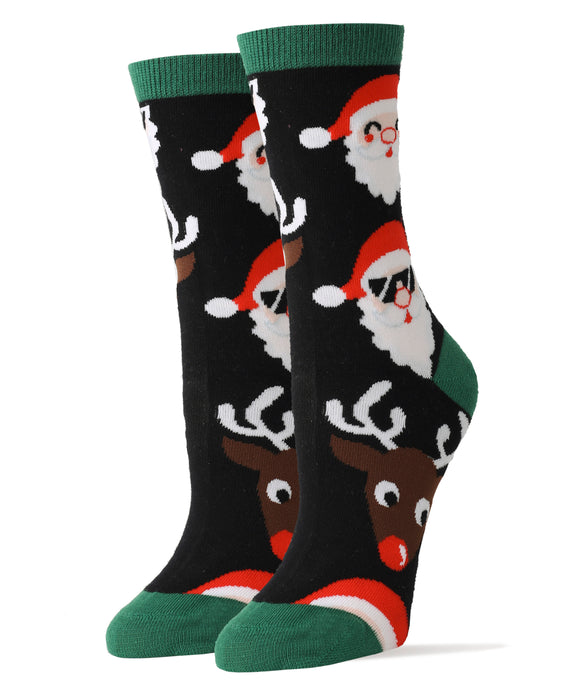 Santamoji Socks | Novelty Crew Socks For Women
