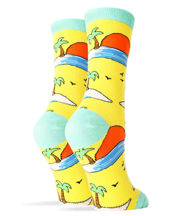 sunset-womens-crew-socks-2-oooh-yeah-socks